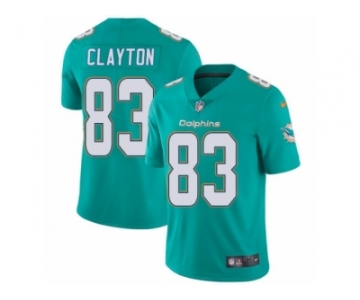Men's Nike Miami Dolphins #83 Mark Clayton Vapor Untouchable Limited Aqua Green Team Color NFL Jersey