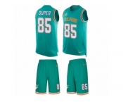 Men's Nike Miami Dolphins #85 Mark Duper Limited Aqua Green Tank Top Suit NFL Jersey