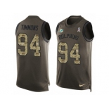 Men's Nike Miami Dolphins #94 Lawrence Timmons Limited Green Salute to Service Tank Top NFL Jersey