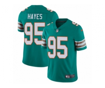 Men's Nike Miami Dolphins #95 William Hayes Vapor Untouchable Limited Aqua Green Alternate NFL Jersey