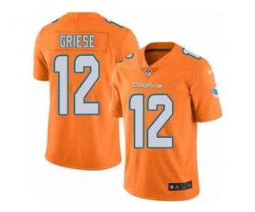 Nike Miami Dolphins #12 Bob Griese Orange Men's Stitched NFL Limited Rush Jersey
