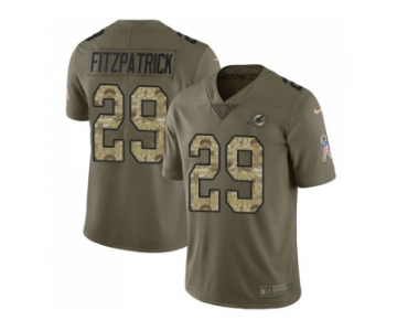 Nike Miami Dolphins #29 Minkah Fitzpatrick Olive Camo Men Stitched NFL Limited 2017 Salute To Service Jersey