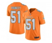 Nike Miami Dolphins #51 Mike Pouncey Orange Men's Stitched NFL Limited Rush Jersey