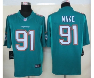 nike nfl jerseys miami dolphins #91 wake green[new nike limited]