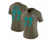 Women Nike Miami Dolphins #77 Adam Joseph Duhe Limited Olive 2017 Salute to Service NFL Jersey