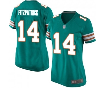 Women's Miami Dolphins #14 Ryan Fitzpatrick Game Aqua Green Alternate Football Jersey