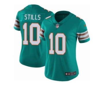Women's Nike Miami Dolphins #10 Kenny Stills Vapor Untouchable Limited Aqua Green Alternate NFL Jersey