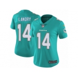 Women's Nike Miami Dolphins #14 Jarvis Landry Vapor Untouchable Limited Aqua Green Team Color NFL Jersey