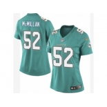 Women's Nike Miami Dolphins #52 Raekwon McMillan Limited Aqua Green Team Color NFL Jersey