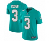 Youth Miami Dolphins #3 Josh Rosen Aqua Green Team Color Vapor Untouchable Limited Player Football Jersey