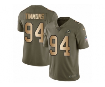 Youth Nike Miami Dolphins #94 Lawrence Timmons Limited Olive Gold 2017 Salute to Service NFL Jersey