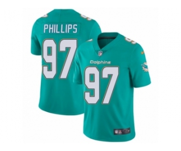 Youth Nike Miami Dolphins #97 Jordan Phillips Vapor Untouchable Limited Aqua Green Team Color NFL Jersey