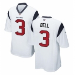 Men Houston Texans #3 Tank Dell White Stitched Game Football Jersey