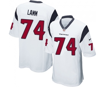 Men's Nike Houston Texans #74 Kendall Lamm Game White NFL Jersey