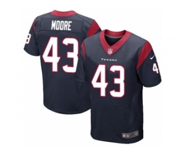 Men Nike Houston Texans #43 Corey Moore Elite Navy Blue Team Color NFL Jersey