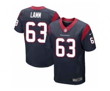 Men Nike Houston Texans #63 Kendall Lamm Elite Navy Blue Team Color NFL Jersey