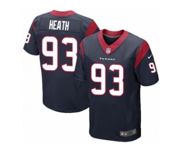 Men Nike Houston Texans #93 Joel Heath Elite Navy Blue Team Color NFL Jersey