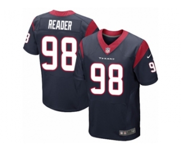 Men Nike Houston Texans #98 D.J. Reader Elite Navy Blue Team Color NFL Jersey