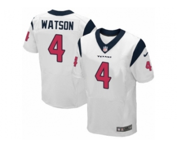 Men's Nike Houston Texans #4 Deshaun Watson Elite White NFL Jersey