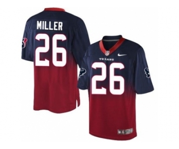 Nike Houston Texans #26 Lamar Miller Navy Blue Red Men's Stitched NFL Elite Fadeaway Fashion Jersey