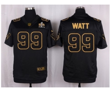 Nike Houston Texans #99 J.J. Watt Black Pro Line Gold Collection Jersey[Elite]