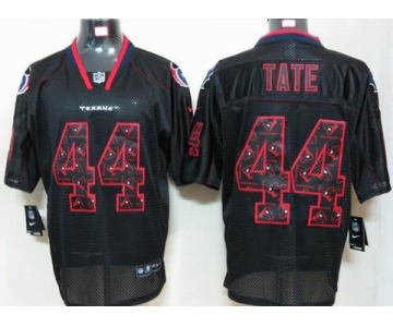 nike nfl jerseys houston texans #44 tate black[Elite united sideline]