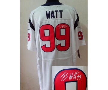 nike nfl jerseys houston texans #99 watt white[Elite signature]