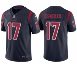 Men Houston Texans #17 Brock Osweiler Navy Color Rush Limited Jersey