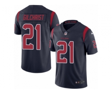 Men Nike Houston Texans #21 Marcus Gilchrist Limited Navy Blue Rush Vapor Untouchable NFL Jersey