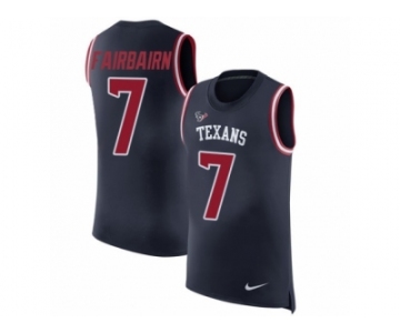 Men Nike Houston Texans #7 Kaimi Fairbairn Navy Blue Rush Player Name & Number Tank Top NFL Jersey