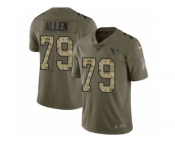 Men Nike Houston Texans #79 Jeff Allen Limited Olive Camo 2017 Salute to Service NFL Jersey