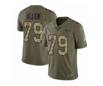 Men Nike Houston Texans #79 Jeff Allen Limited Olive Camo 2017 Salute to Service NFL Jersey