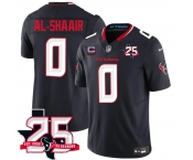 Men's Houston Texans #0 Azeez Al-Shaair Navy 2nd Alternate 2026 With 25th Anniversary Patch And 4-Star C Patch F.U.S.E. Vapor Limited Football Stitched Jer Men's Houston Texans #0 Azeez Al-Shaair Navy 2nd Alternate 2026 With 25th Anniversary Patch And 4-Star C Patch F.U.S.E. Vapor Limited Football Stitched Jer