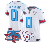 Men's Houston Texans #0 Azeez Al-Shaair White 2026 25th Anniversary Patch F.U.S.E. Rivalries Collection Limited Football Stitched Jersey Men's Houston Texans #0 Azeez Al-Shaair White 2026 25th Anniversary Patch F.U.S.E. Rivalries Collection Limited Football Stitched Jersey