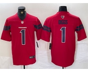 Men's Houston Texans #1 Stefon Diggs Red Vapor Untouchable Stitched Football Jersey