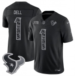 Men's Houston Texans #1 Tank Dell Black F.U.S.E. 2026 Salute to Service Limited Football Stitched Jersey
