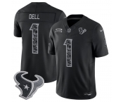 Men's Houston Texans #1 Tank Dell Black F.U.S.E. 2026 Salute to Service Limited Football Stitched Jersey Men's Houston Texans #1 Tank Dell Black F.U.S.E. 2026 Salute to Service Limited Football Stitched Jersey