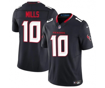 Men's Houston Texans #10 Davis Mills Navy 2025 F.U.S.E. Vapor Limited Football Stitched Jersey