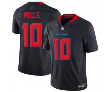 Men's Houston Texans #10 Davis Mills Navy 2nd Alternate 2025 F.U.S.E. Vapor Limited Football Stitched Jersey