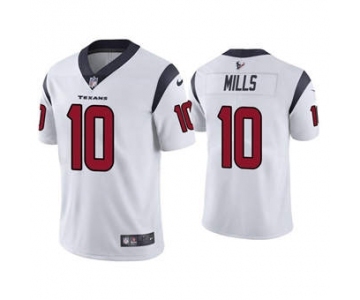 Men's Houston Texans #10 Davis Mills White Vapor Untouchable Limited Stitched Jersey