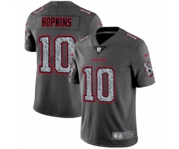Men's Houston Texans #10 DeAndre Hopkins Limited Gray Static Fashion Limited Football Jersey