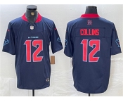 Men's Houston Texans #12 Nico Collins Navy 2nd Alternate F.U.S.E. Vapor Limited Football Stitched Jersey