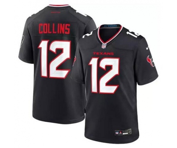 Men's Houston Texans #12 Nico Collins Navy Stitched Game Jersey