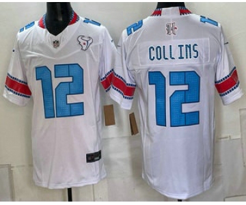 Men's Houston Texans #12 Nico Collins White 2026 FUSE Rivalries Collection Limited Stitched Jersey