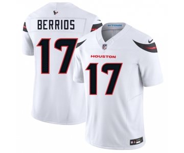 Men's Houston Texans #17 Braxton Berrios White 2025 F.U.S.E. Vapor Limited Football Stitched Jersey