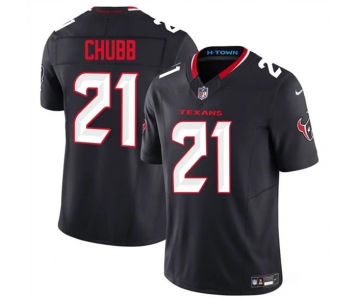 Men's Houston Texans #21 Nick Chubb Navy 2025 F.U.S.E. Vapor Limited Football Stitched Jersey