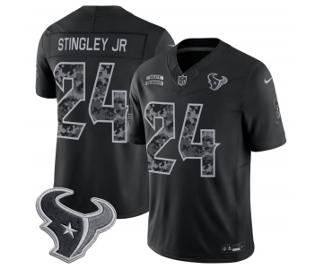 Men's Houston Texans #24 Derek Stingley Jr. Black F.U.S.E. 2026 Salute to Service Limited Football Stitched Jersey