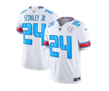 Men's Houston Texans #24 Derek Stingley Jr. White 2026 F.U.S.E. Rivalries Collection Limited Football Stitched Jersey