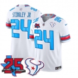 Men's Houston Texans #24 Derek Stingley Jr. White 2026 F.U.S.E. Rivalries Collection With 25th Anniversary Patch Limited Football Stitched Jersey Men's Houston Texans #24 Derek Stingley Jr. White 2026 F.U.S.E. Rivalries Collection With 25th Anniversary Patch Limited Football Stitched Jersey