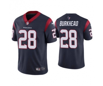 Men's Houston Texans #28 Rex Burkhead Navy Vapor Untouchable Limited Stitched Football Jersey